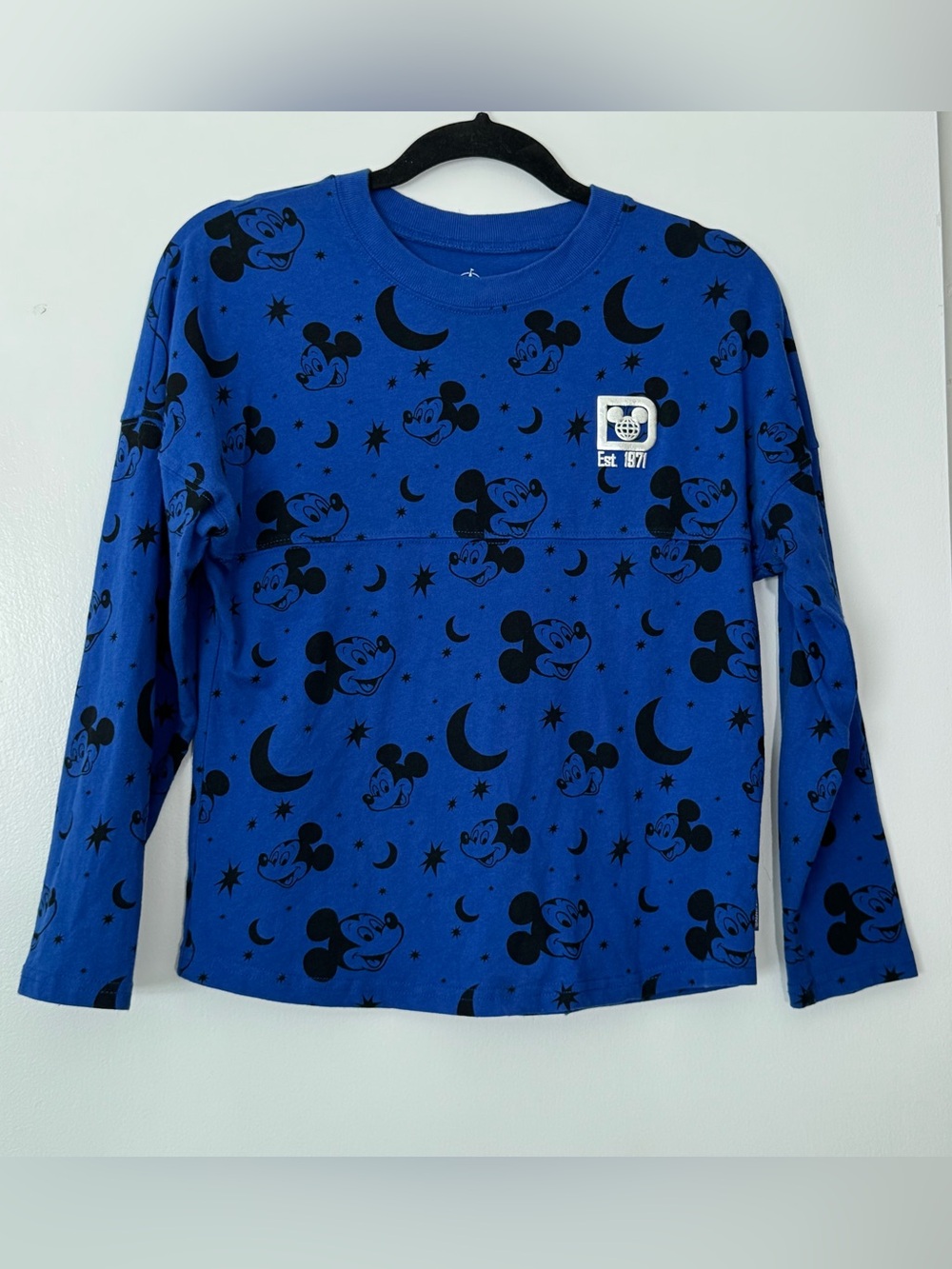 Disney World Youth XL Spirit Jersey - Mickey Mouse - Wishes Come True Blue EUC